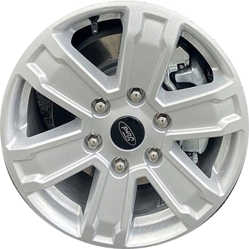 Ford Ranger 2024 silver painted 17x7.5 aluminum wheels or rims. Hollander part number ALY95891U20, OEM part number N1WZ1007U